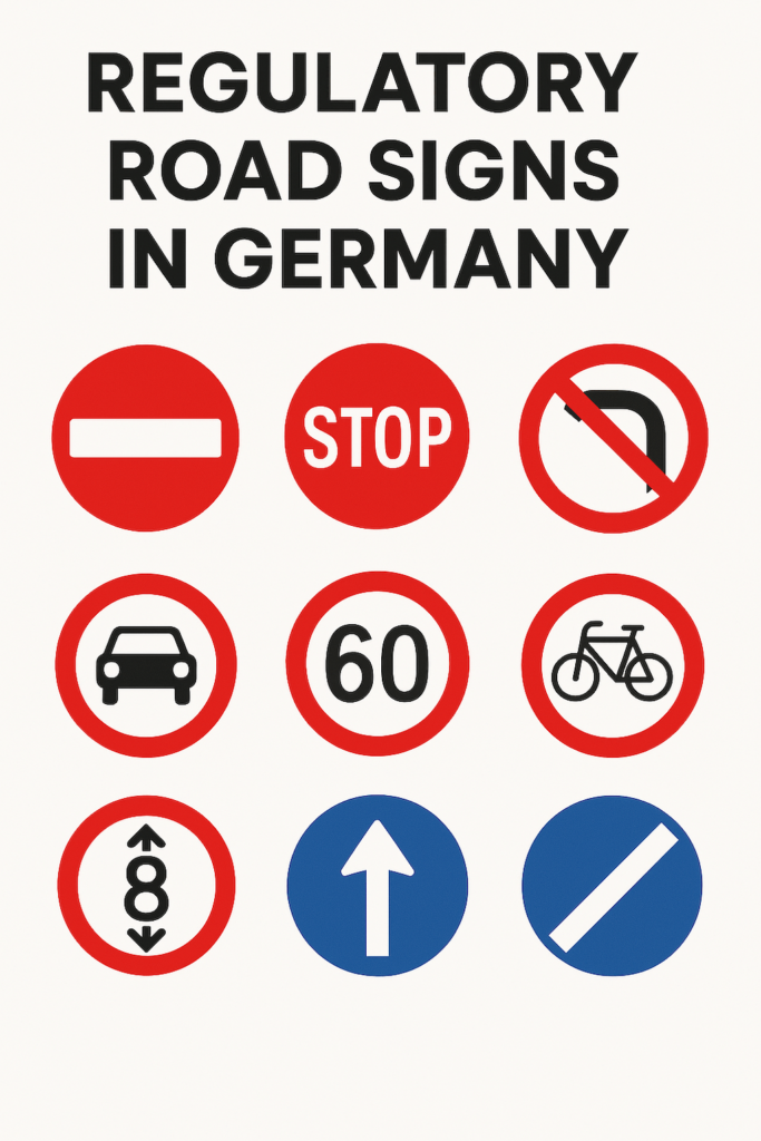 Infographic of Regulatory Road Signs Of Germany