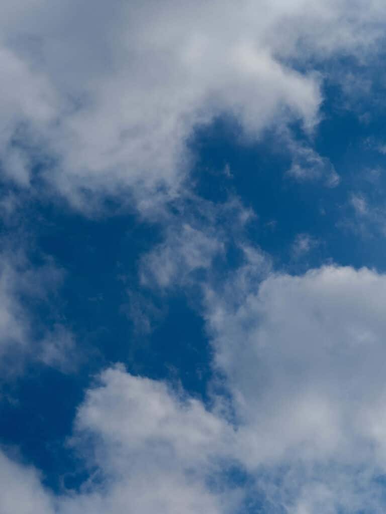 a blue sky with clouds